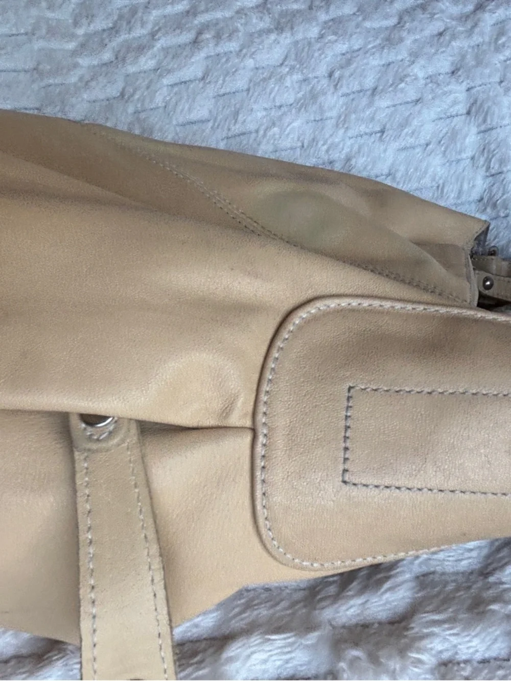 Perlina New York soft yellow/creamy Leather Shoulder Hobo Bag Silver Hardware
